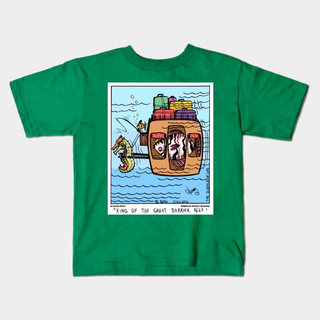 King of the great barrier reef Kids T-Shirt by Airbrush World